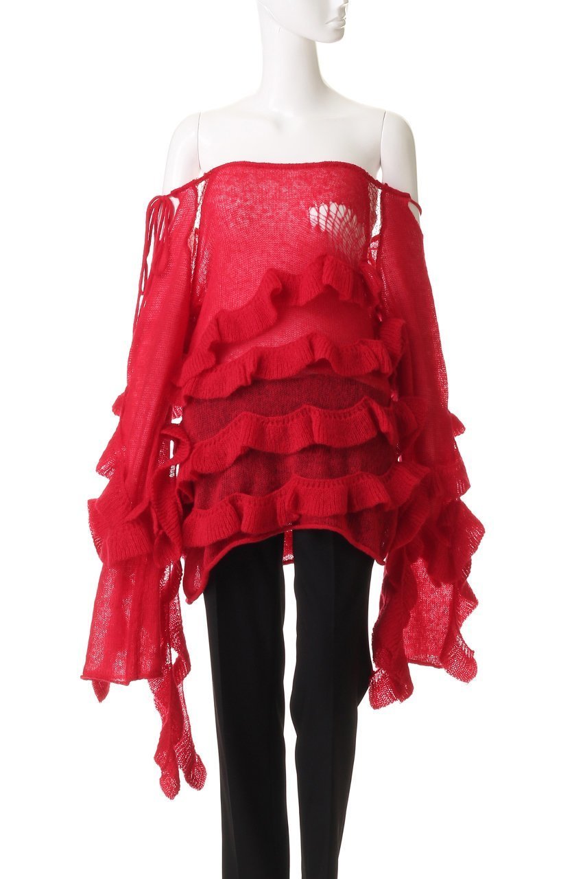 【プランク プロジェクト/PRANK PROJECT】のモヘアチュニック / Mohair Tunic 人気、トレンドファッション・服の通販 founy(ファニー) 　ファッション　Fashion　レディースファッション　Fashion for Women　トップス・カットソー　Cut & Sew Tops　ニット　Knit Tops & Sweaters　カジュアルプルオーバー・ニットトップス　Pullovers & Knit Tops / Casual Pullovers　シアー　Sheer, See-Through　スリーブ　Sleeve, Long Sleeve / Short Sleeve　ダメージ　Distressed, Destroyed　チュニック　Tunic, Long Top　フリル　Frill, Ruffle　ロング　Long, Long-Length　A/W・秋冬　Autumn/Winter　other-6|ID: prp329100004885229 ipo3291000000036468712