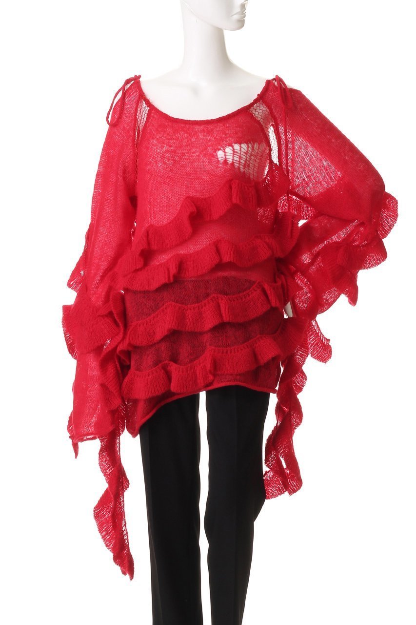 【プランク プロジェクト/PRANK PROJECT】のモヘアチュニック / Mohair Tunic 大人の最旬トレンドファッション＆コーディネート founy(ファウニー) 　ファッション　Fashion　レディースファッション　Fashion for Women　トップス・カットソー　Cut & Sew Tops　ニット　Knit Tops & Sweaters　カジュアルプルオーバー・ニットトップス　Pullovers & Knit Tops / Casual Pullovers　シアー　Sheer, See-Through　スリーブ　Sleeve, Long Sleeve / Short Sleeve　ダメージ　Distressed, Destroyed　チュニック　Tunic, Long Top　フリル　Frill, Ruffle　ロング　Long, Long-Length　A/W・秋冬　Autumn/Winter　other-2|ID: prp329100004885229 ipo3291000000036508447