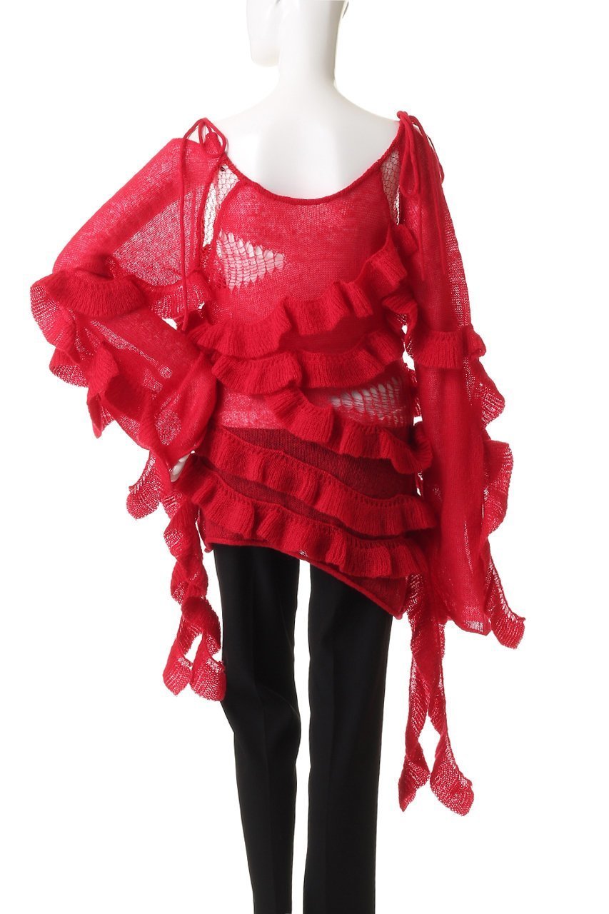 【プランク プロジェクト/PRANK PROJECT】のモヘアチュニック / Mohair Tunic 大人の最旬トレンドファッション＆コーディネート founy(ファウニー) 　ファッション　Fashion　レディースファッション　Fashion for Women　トップス・カットソー　Cut & Sew Tops　ニット　Knit Tops & Sweaters　カジュアルプルオーバー・ニットトップス　Pullovers & Knit Tops / Casual Pullovers　シアー　Sheer, See-Through　スリーブ　Sleeve, Long Sleeve / Short Sleeve　ダメージ　Distressed, Destroyed　チュニック　Tunic, Long Top　フリル　Frill, Ruffle　ロング　Long, Long-Length　A/W・秋冬　Autumn/Winter　other-4|ID: prp329100004885229 ipo3291000000036508449