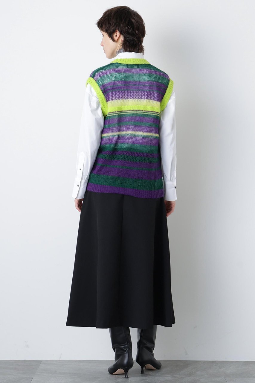 【ヒューエルミュージアム/hueLe Museum】の【STUMBLY】Sheer Mohair Gilet 人気、トレンドファッション・服の通販 founy(ファニー) 　ファッション　Fashion　レディースファッション　Fashion for Women　トップス・カットソー　Cut & Sew Tops　ニット　Knit Tops & Sweaters　ベスト&ジレ / 重ね着スタイル　Vests & Gilets　カジュアルプルオーバー・ニットトップス　Pullovers & Knit Tops / Casual Pullovers　メッシュ　Mesh, Net Fabric　ランダム　Random, Irregular　other-5|ID: prp329100004885237 ipo3291000000036468776