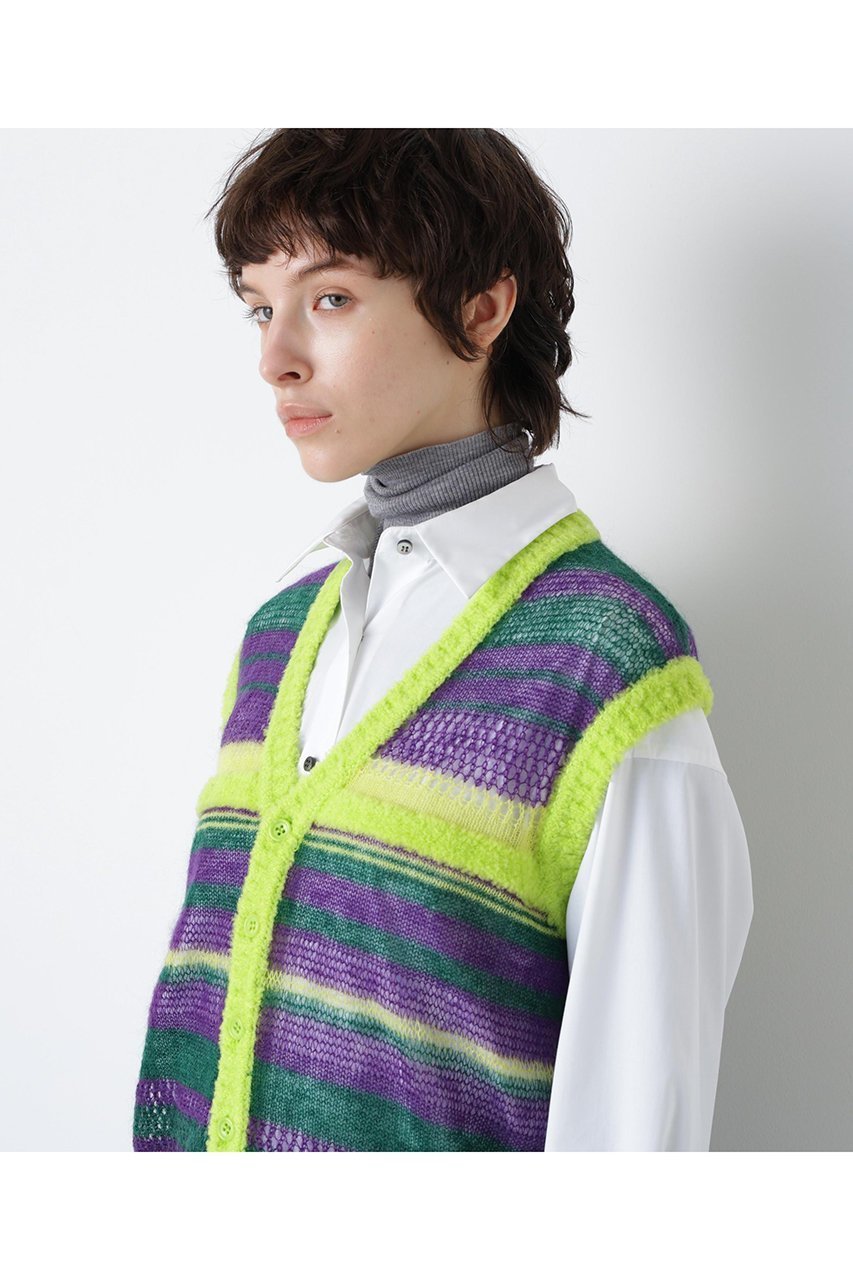 【ヒューエルミュージアム/hueLe Museum】の【STUMBLY】Sheer Mohair Gilet 人気、トレンドファッション・服の通販 founy(ファニー) 　ファッション　Fashion　レディースファッション　Fashion for Women　トップス・カットソー　Cut & Sew Tops　ニット　Knit Tops & Sweaters　ベスト&ジレ / 重ね着スタイル　Vests & Gilets　カジュアルプルオーバー・ニットトップス　Pullovers & Knit Tops / Casual Pullovers　メッシュ　Mesh, Net Fabric　ランダム　Random, Irregular　other-6|ID: prp329100004885237 ipo3291000000036468777