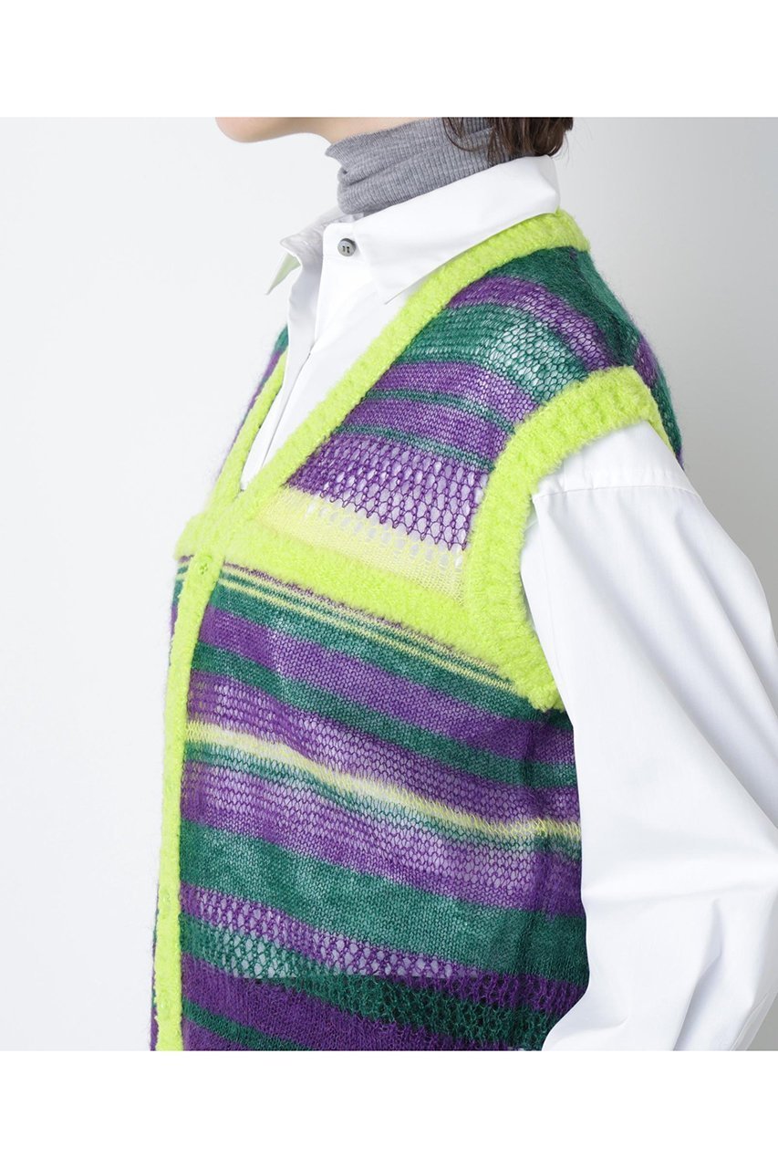 【ヒューエルミュージアム/hueLe Museum】の【STUMBLY】Sheer Mohair Gilet 人気、トレンドファッション・服の通販 founy(ファニー) 　ファッション　Fashion　レディースファッション　Fashion for Women　トップス・カットソー　Cut & Sew Tops　ニット　Knit Tops & Sweaters　ベスト&ジレ / 重ね着スタイル　Vests & Gilets　カジュアルプルオーバー・ニットトップス　Pullovers & Knit Tops / Casual Pullovers　メッシュ　Mesh, Net Fabric　ランダム　Random, Irregular　other-7|ID: prp329100004885237 ipo3291000000036468779