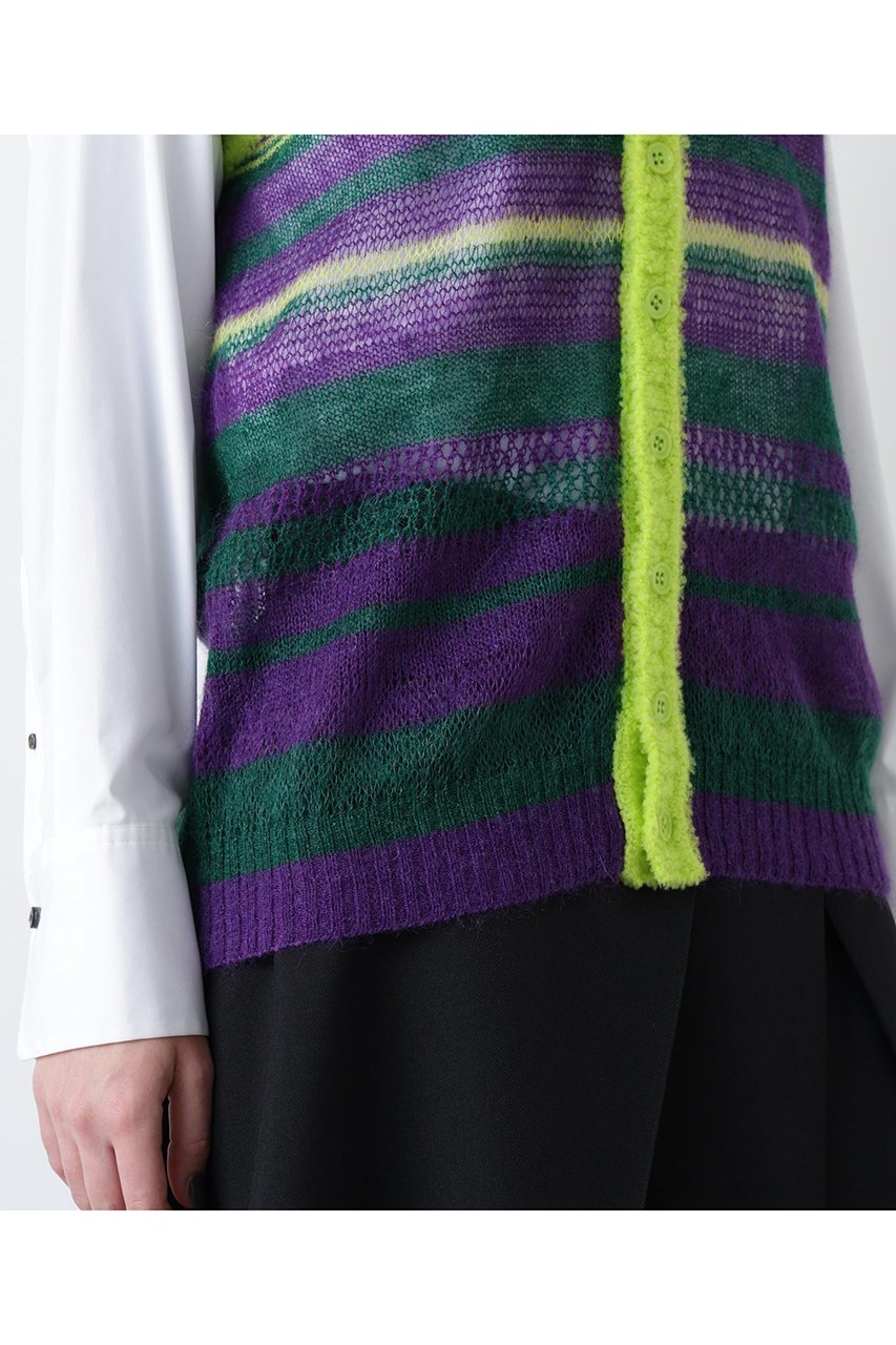 【ヒューエルミュージアム/hueLe Museum】の【STUMBLY】Sheer Mohair Gilet 人気、トレンドファッション・服の通販 founy(ファニー) 　ファッション　Fashion　レディースファッション　Fashion for Women　トップス・カットソー　Cut & Sew Tops　ニット　Knit Tops & Sweaters　ベスト&ジレ / 重ね着スタイル　Vests & Gilets　カジュアルプルオーバー・ニットトップス　Pullovers & Knit Tops / Casual Pullovers　メッシュ　Mesh, Net Fabric　ランダム　Random, Irregular　other-8|ID: prp329100004885237 ipo3291000000036468782