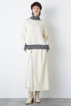 【ヒューエルミュージアム/hueLe Museum】の【STUMBLY】Tulle Combi Leather Like SK ホワイト|ID: prp329100004885246 ipo3291000000036468891