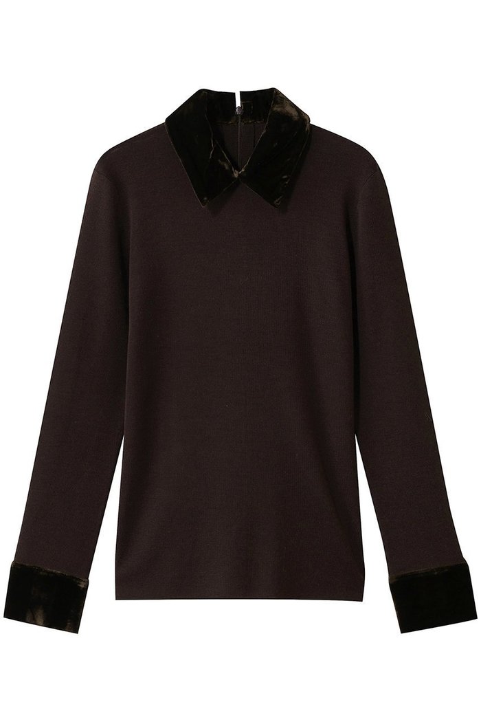 【クラネ/CLANE】のVELOR COLLAR KNIT TOPS インテリア・キッズ・メンズ・レディースファッション・服の通販 founy(ファウニー) https://founy.com/ ファッション Fashion レディースファッション Fashion for Women トップス・カットソー Cut & Sew Tops ニット Knit Tops & Sweaters カジュアルプルオーバー・ニットトップス Pullovers & Knit Tops / Casual Pullovers シンプル Simple, Minimal ベロア Velour, Soft Velvet |ID: prp329100004885294 ipo3291000000036742571