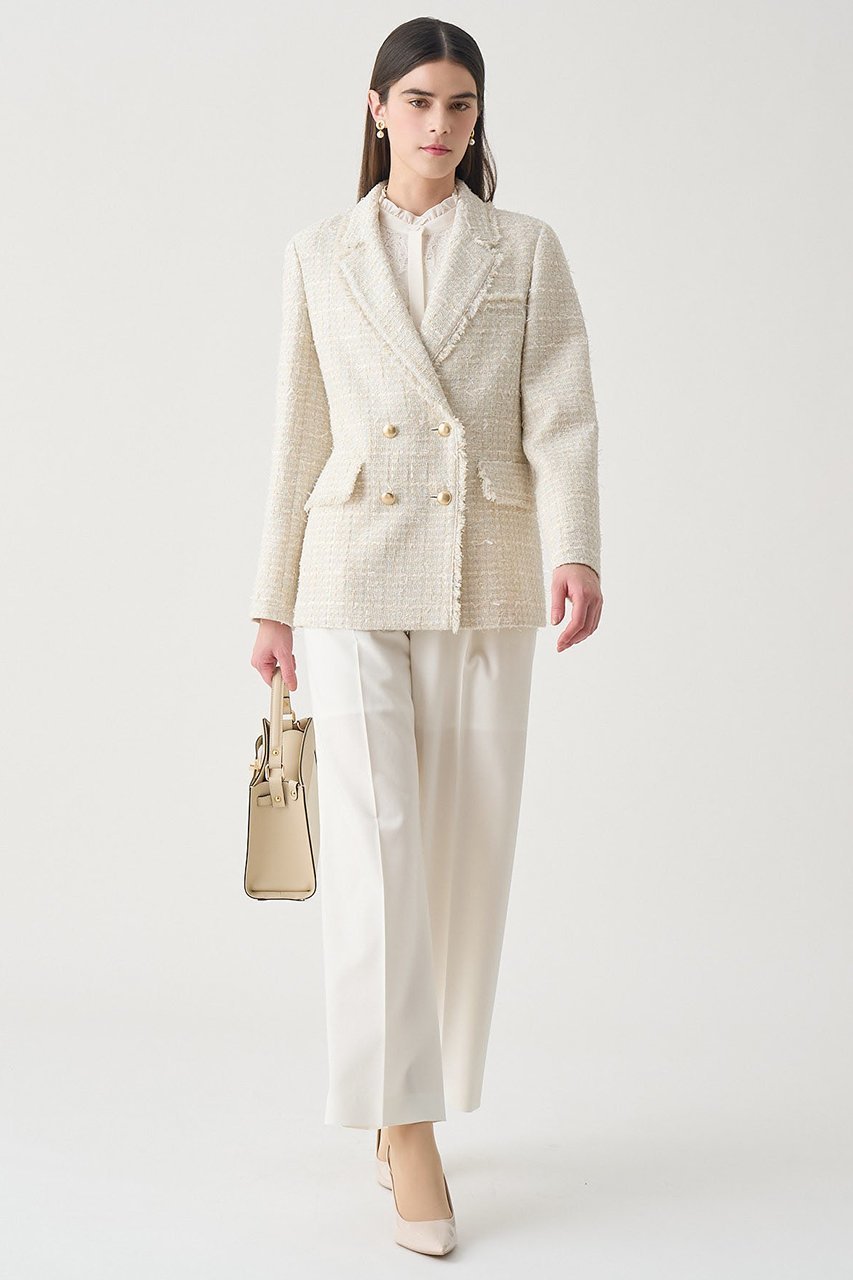 【アナイ/ANAYI】の【Eternal Line 2026】ミックスツイードダブル ジャケット 人気、トレンドファッション・服の通販 founy(ファニー) 　ファッション　Fashion　レディースファッション　Fashion for Women　アウター　Coat / Outerwear Collection　レディースジャケット・軽アウター　Jackets　おすすめ　Recommended / Our Picks　ジャケット　Jacket, Outerwear　セットアップ　Set-Up, Coordinated Outfit　セレモニー　Ceremony　ダブル　Double, Double-Breasted　ツイード　Twill, Twill Weave　バランス　Balance, Style Balance　フロント　Front, Front Design　ミックス　Mix, Mixed Style　エレガント 上品　Elegant　ビジネス 仕事 通勤　Business / Work / Commuting　other-3|ID: prp329100004885300 ipo3291000000036469579