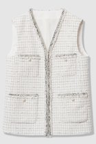 【アナイ/ANAYI】の【Eternal Line 2026】プレイドツイードVネックジレ ホワイト|ID: prp329100004885308 ipo3291000000036689640