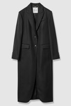 【アルアバイル/allureville】の【LOULOU WILLOUGHBY】ビスコースツイルチェスターコート 人気、トレンドファッション・服の通販 founy(ファニー) ファッション Fashion レディースファッション Fashion for Women アウター Coat / Outerwear Collection コート・ロングコート・ピーコート Long Coats, Peacoats & More チェスターコート・ロング丈アウター Chester Coats / Chesterfield Long Coats ストレート Straight, Straight Cut チェスターコート Chester Coat, Long Coat パイピング Piping, Trim Design ロング Long, Long-Length エレガント 上品 Elegant thumbnail ブラック|ID: prp329100004885321 ipo3291000000036469797