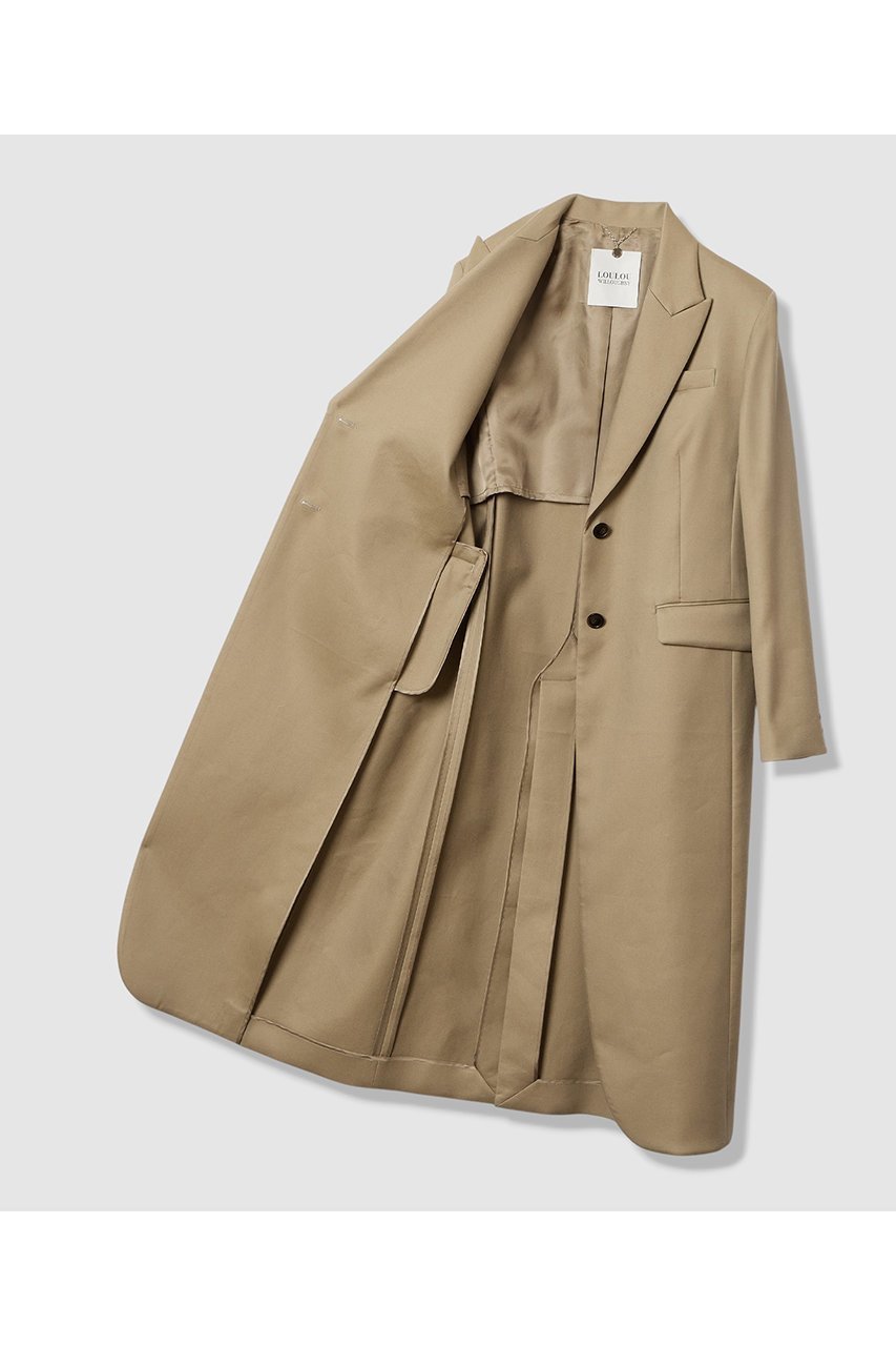 【アルアバイル/allureville】の【LOULOU WILLOUGHBY】ビスコースツイルチェスターコート 人気、トレンドファッション・服の通販 founy(ファニー) 　ファッション　Fashion　レディースファッション　Fashion for Women　アウター　Coat / Outerwear Collection　コート・ロングコート・ピーコート　Long Coats, Peacoats & More　チェスターコート・ロング丈アウター　Chester Coats / Chesterfield Long Coats　ストレート　Straight, Straight Cut　チェスターコート　Chester Coat, Long Coat　パイピング　Piping, Trim Design　ロング　Long, Long-Length　エレガント 上品　Elegant　other-7|ID: prp329100004885321 ipo3291000000036469811