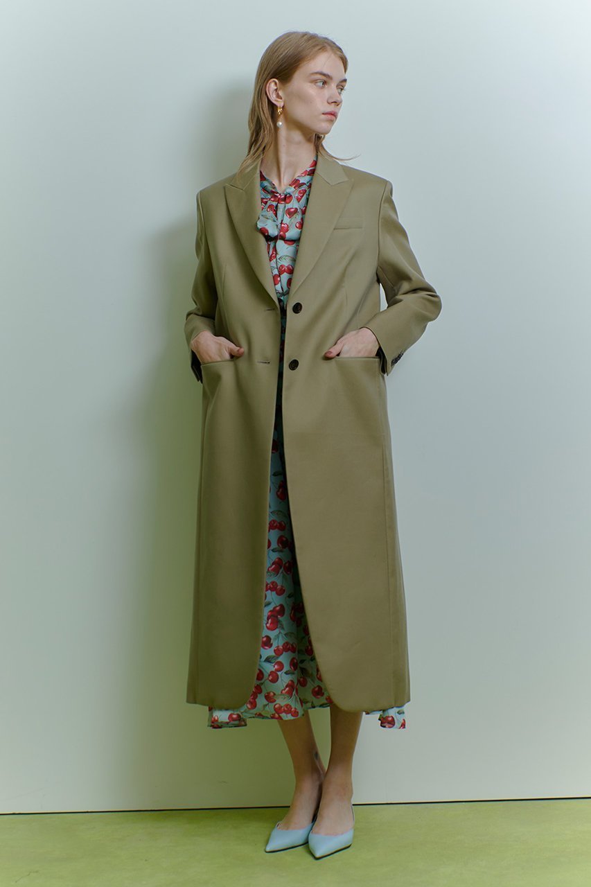 【アルアバイル/allureville】の【LOULOU WILLOUGHBY】ビスコースツイルチェスターコート 人気、トレンドファッション・服の通販 founy(ファニー) 　ファッション　Fashion　レディースファッション　Fashion for Women　アウター　Coat / Outerwear Collection　コート・ロングコート・ピーコート　Long Coats, Peacoats & More　チェスターコート・ロング丈アウター　Chester Coats / Chesterfield Long Coats　ストレート　Straight, Straight Cut　チェスターコート　Chester Coat, Long Coat　パイピング　Piping, Trim Design　ロング　Long, Long-Length　エレガント 上品　Elegant　other-8|ID: prp329100004885321 ipo3291000000036469813