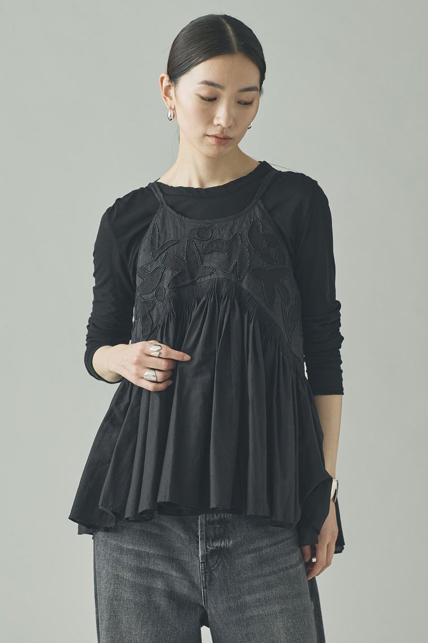 【カレンソロジー/Curensology】のバードシシュウキャミソール インテリア・キッズ・メンズ・レディースファッション・服の通販 founy(ファニー) 　ファッション　Fashion　レディースファッション　Fashion for Women　トップス・カットソー　Cut & Sew Tops　キャミソール&ノースリーブ　Camisoles & Sleeveless Tops　シャツ・ブラウス・オフィスカジュアル　Elegant Blouses & Button-Ups　インド　Indian Textile　インナー　Innerwear　オーガンジー　Organza Fabric　キャミソール　Camisole, Spaghetti Strap Top　シルク　Silk, 100% Silk　スラックス　Slacks, Dress Pants　デニム　Denim, Jeans Material　ノースリーブ　Sleeveless, No-Sleeve　ハンド　Hand, Handmade　ラップ　Wrap, Wrap Design　ロング　Long, Long-Length　エレガント 上品　Elegant　ブラック|ID: prp329100004885437 ipo3291000000036471005