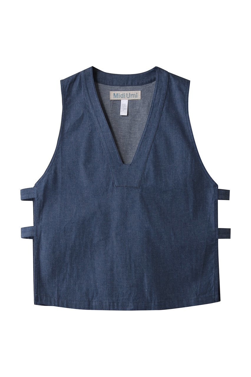 【ミディウミ/MidiUmi】のdenim side strap vest ベスト 大人の最旬トレンドファッション＆コーディネート founy(ファウニー) 　ファッション　Fashion　レディースファッション　Fashion for Women　アウター　Coat / Outerwear Collection　レディースジャケット・軽アウター　Jackets　カットソー　Cut and Sewn Top　ジャケット　Jacket, Outerwear　デニム　Denim, Jeans Material　トレンド　Trend, Trending Now　ベスト　Vest, Waistcoat　ラップ　Wrap, Wrap Design　 other-1|ID: prp329100004885442 ipo3291000000036950141