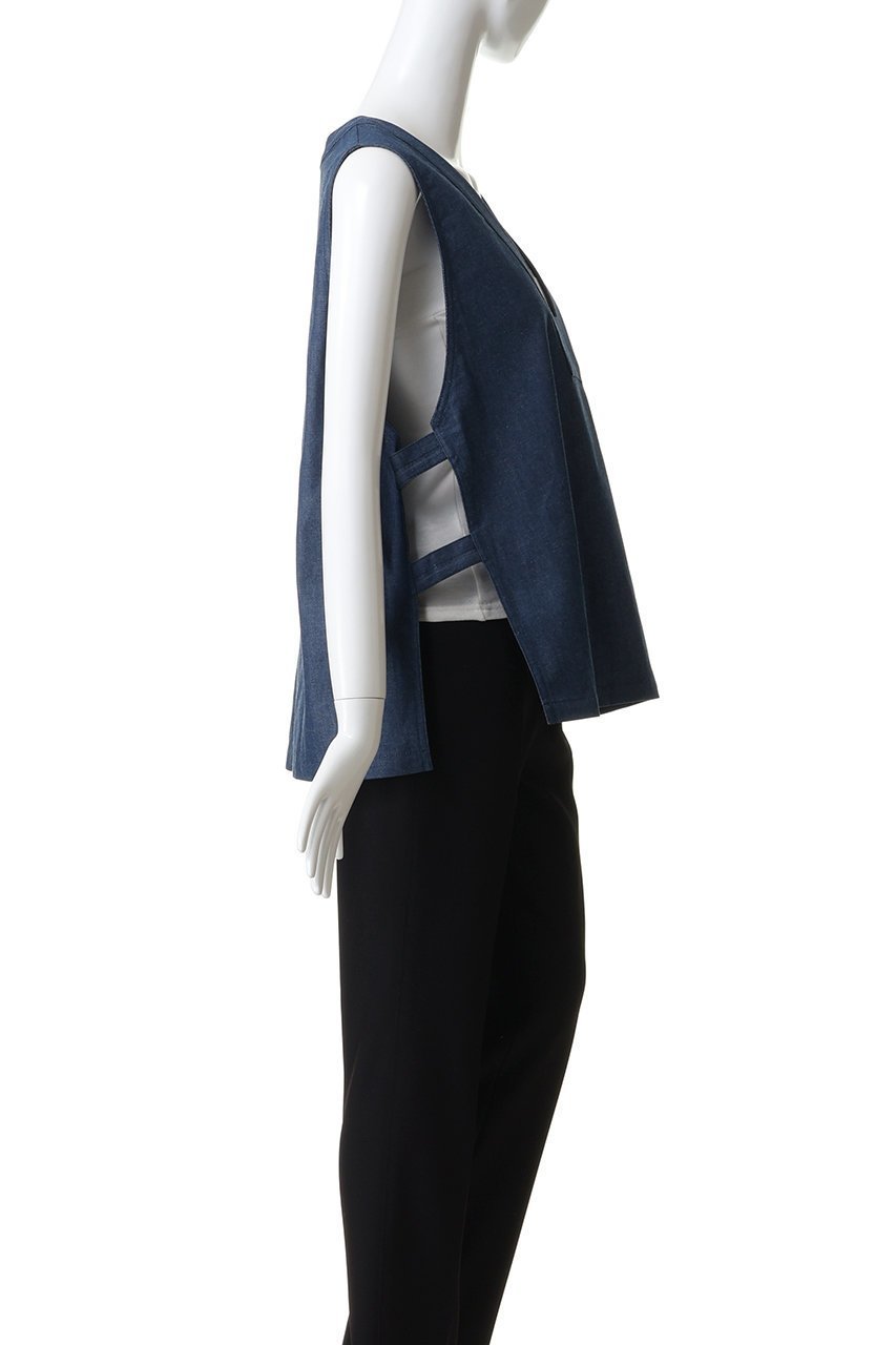 【ミディウミ/MidiUmi】のdenim side strap vest ベスト 大人の最旬トレンドファッション＆コーディネート founy(ファウニー) 　ファッション　Fashion　レディースファッション　Fashion for Women　アウター　Coat / Outerwear Collection　レディースジャケット・軽アウター　Jackets　カットソー　Cut and Sewn Top　ジャケット　Jacket, Outerwear　デニム　Denim, Jeans Material　トレンド　Trend, Trending Now　ベスト　Vest, Waistcoat　ラップ　Wrap, Wrap Design　other-3|ID: prp329100004885442 ipo3291000000036950147