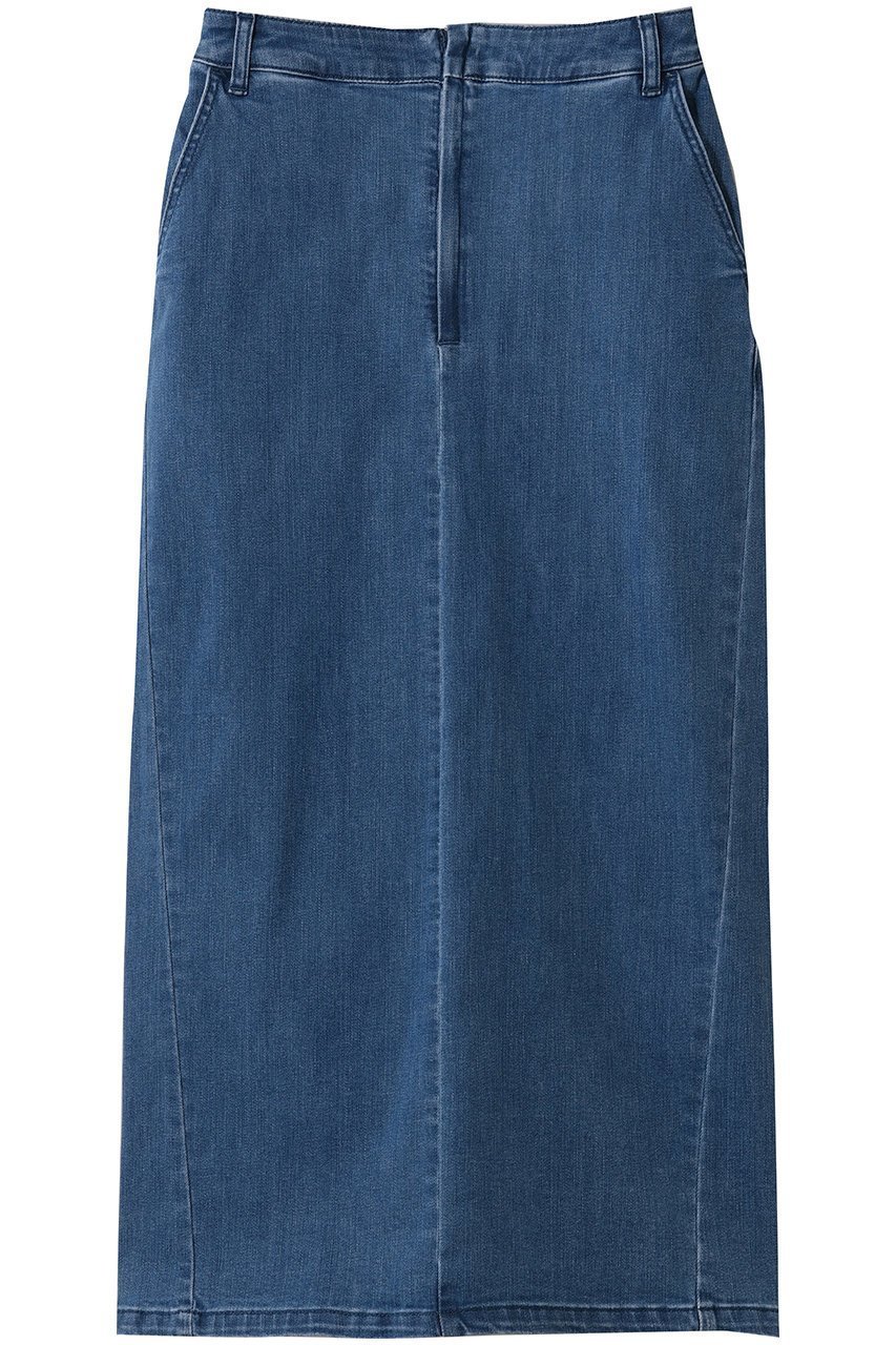 【スリー ドッツ/three dots】のデニム ペンシルスカート インテリア・キッズ・メンズ・レディースファッション・服の通販 founy(ファウニー) 　ファッション　Fashion　レディースファッション　Fashion for Women　スカート　Skirts　ロングスカート　Long Skirts / Maxi & Midi Skirts　クロップド　Cropped, Short Length　スニーカー　Sneakers, Trainers　デニム　Denim, Jeans Material　フィット　Fit, Slim Fit　ペンシル　Pencil, Pencil Skirt　ロング　Long, Long-Length　再入荷　Restock / Back in Stock　ブルー|ID: prp329100004885455 ipo3291000000036925317