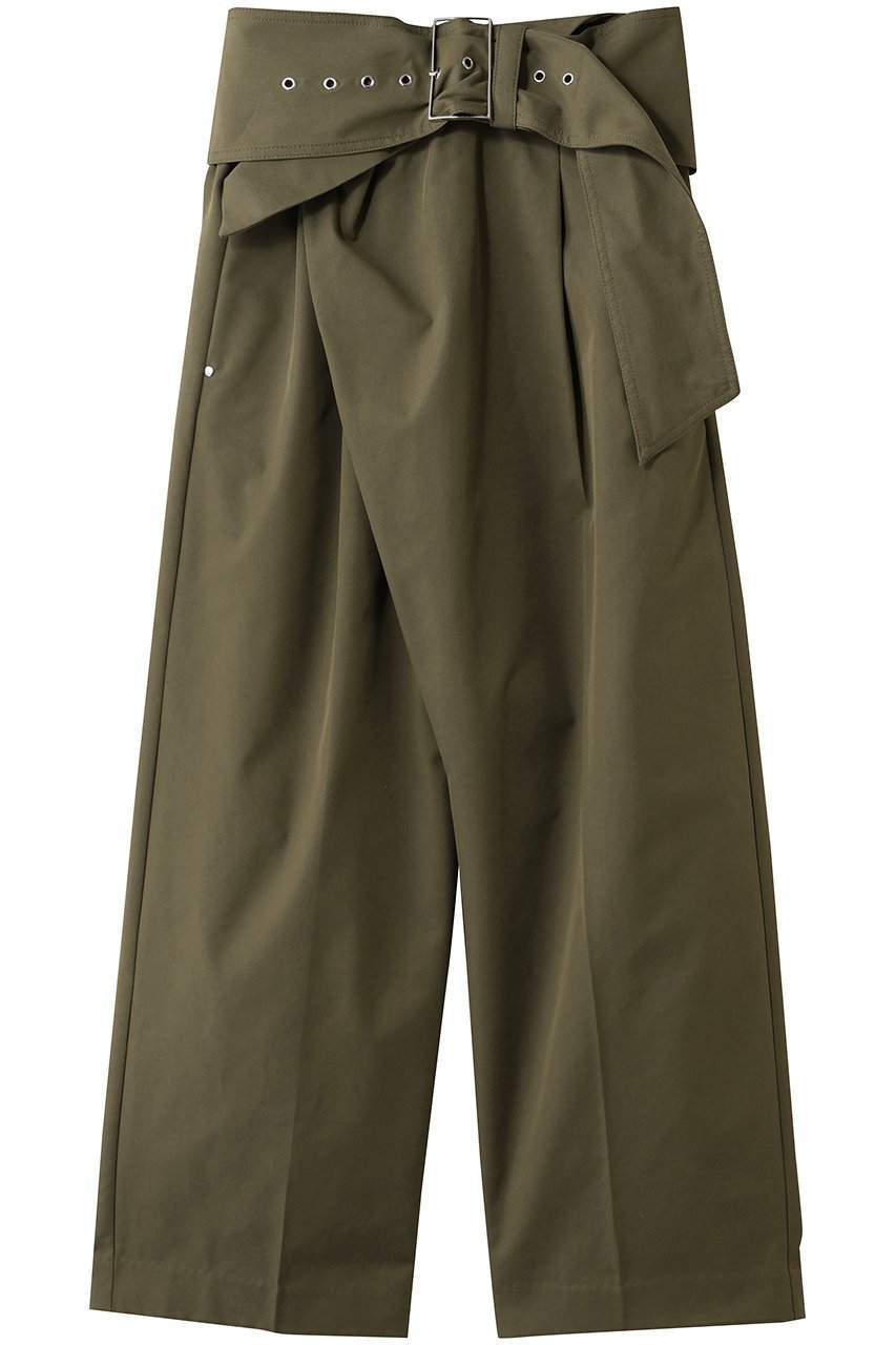 【プランク プロジェクト/PRANK PROJECT】のワイドベルトパンツ インテリア・キッズ・メンズ・レディースファッション・服の通販 founy(ファニー) 　ファッション　Fashion　レディースファッション　Fashion for Women　パンツ　Pants & Trousers　ベルト&ウエストマーク　Belts & Waist Accessories　アシンメトリー　Asymmetrical Style　ツイル　Twist, Twisted Detail　ベーシック　Basic, Essential　ルーズ　Loose, Oversized　エレガント 上品　Elegant　KHK(カーキ)|ID: prp329100004885466 ipo3291000000036471254