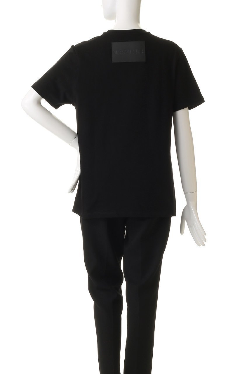 【ジル サンダー/JIL SANDER】の【JIL SANDER+】レザーパッチ付き クルーネック ショートスリーブTシャツ 人気、トレンドファッション・服の通販 founy(ファニー) 　ファッション　Fashion　レディースファッション　Fashion for Women　トップス・カットソー　Cut & Sew Tops　シャツ・ブラウス・オフィスカジュアル　Elegant Blouses & Button-Ups　ロングTシャツ・Tシャツ　Longline T-Shirts & Tees　カットソー・ベーシックTシャツ　Cut-and-Sewn Tops / Stretch Tees & Basics　ショート　Short, Short Length　シンプル　Simple, Minimal　スリーブ　Sleeve, Long Sleeve / Short Sleeve　バランス　Balance, Style Balance　パッチ　Patch, Appliqué　ベーシック　Basic, Essential　ボトム　Bottoms, Lower Wear　other-4|ID: prp329100004885474 ipo3291000000036471375