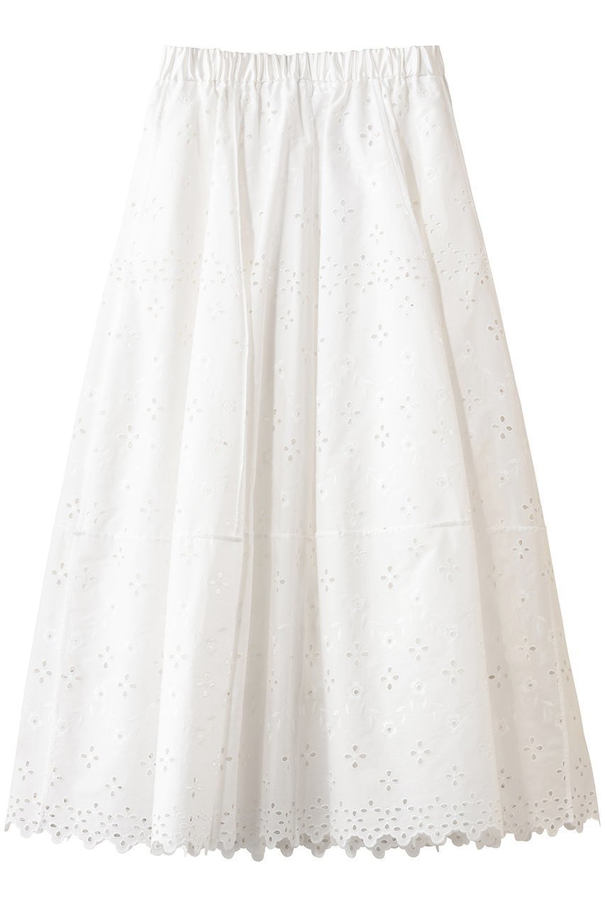 【ブラミンク/BLAMINK】のエンブロイダリーゴアードスカート インテリア・キッズ・メンズ・レディースファッション・服の通販 founy(ファニー) 　ファッション　Fashion　レディースファッション　Fashion for Women　スカート　Skirts　パーティ　Party, Party Style　フレア　Flare, Flared　夏　Summer　ホワイト|ID: prp329100004885487 ipo3291000000036471501