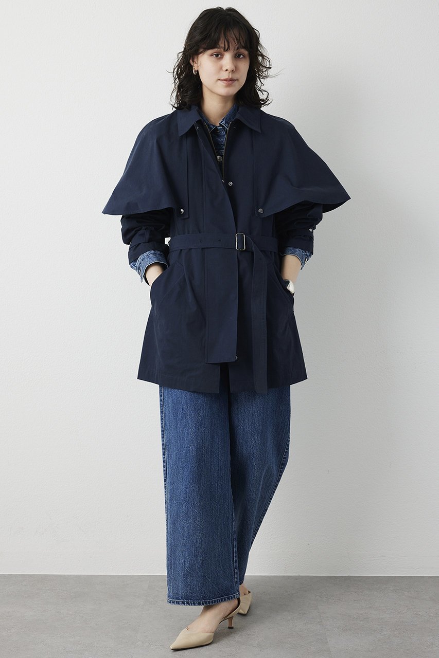 【ウィムガゼット/Whim Gazette】の【THE PAUSE】ケープコート 人気、トレンドファッション・服の通販 founy(ファニー) 　ファッション　Fashion　レディースファッション　Fashion for Women　アウター　Coat / Outerwear Collection　コート・ロングコート・ピーコート　Long Coats, Peacoats & More　ショート　Short, Short Length　スタイリッシュ　Stylish, Fashionable　ピーチ　Peach, Soft Touch　フレア　Flare, Flared　ミドル　Middle Length, Mid Height　ヴィンテージ　Vintage Style　エレガント 上品　Elegant　other-5|ID: prp329100004885515 ipo3291000000036471814