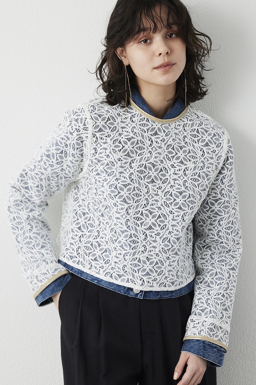 【ウィムガゼット/Whim Gazette】の【THE PAUSE】ボタニカルレースブラウス 人気、トレンドファッション・服の通販 founy(ファニー) 　ファッション　Fashion　レディースファッション　Fashion for Women　トップス・カットソー　Cut & Sew Tops　シャツ・ブラウス・オフィスカジュアル　Elegant Blouses & Button-Ups　おすすめ　Recommended / Our Picks　スリーブ　Sleeve, Long Sleeve / Short Sleeve　バランス　Balance, Style Balance　ボタニカル　Botanical, Floral Pattern　レース　Lace, Lace Fabric　ロング　Long, Long-Length　エレガント 上品　Elegant　 other-1|ID: prp329100004885517 ipo3291000000036471820