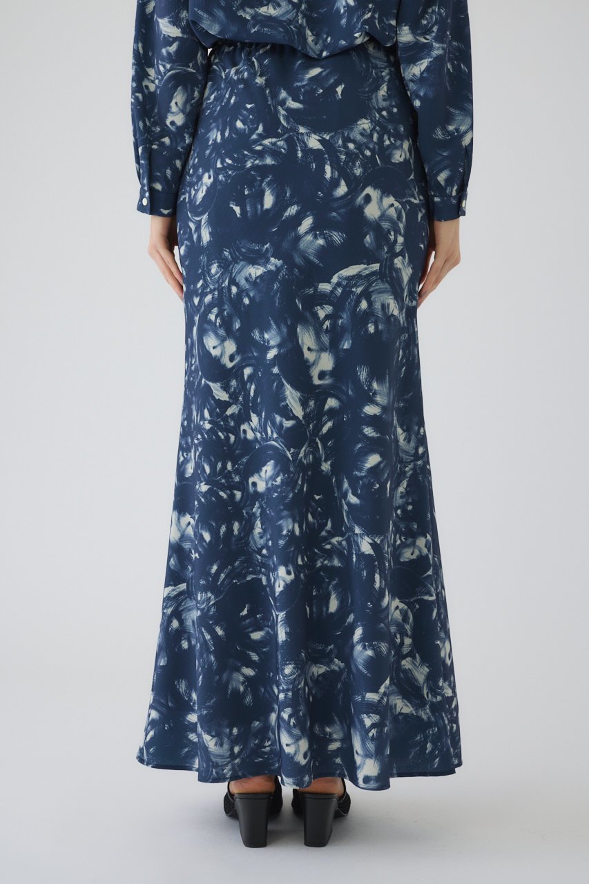 【リムアーク/RIM.ARK】のAir turbulence painting skirt/スカート 大人の最旬トレンドファッション＆コーディネート founy(ファウニー) 　ファッション　Fashion　レディースファッション　Fashion for Women　スカート　Skirts　ロングスカート　Long Skirts / Maxi & Midi Skirts　セットアップ　Set-Up, Coordinated Outfit　ドレス　Dress, One-Piece　フィット　Fit, Slim Fit　プリント　Print, Printed Pattern　マーメイド　Mermaid, Fishtail Silhouette　ロング　Long, Long-Length　other-4|ID: prp329100004885520 ipo3291000000036908623