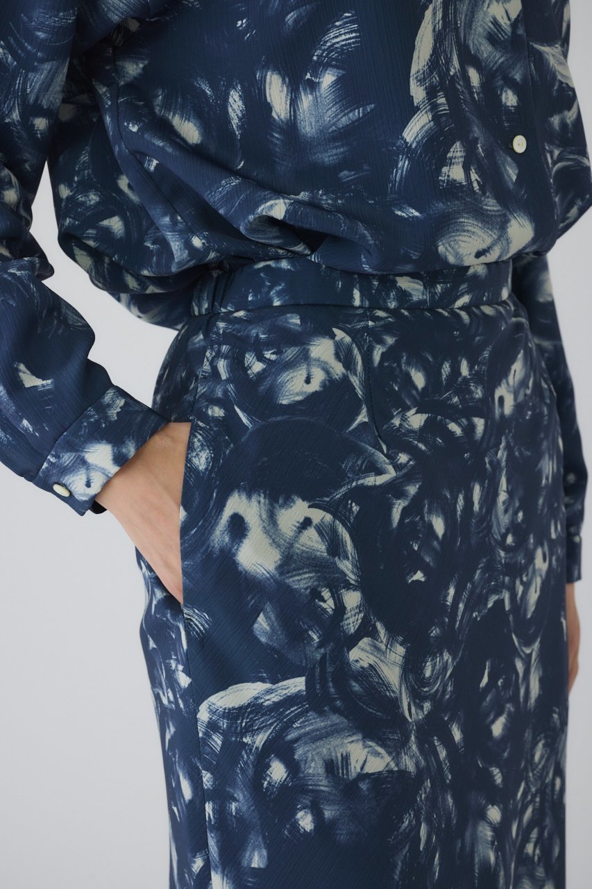 【リムアーク/RIM.ARK】のAir turbulence painting skirt/スカート 大人の最旬トレンドファッション＆コーディネート founy(ファウニー) 　ファッション　Fashion　レディースファッション　Fashion for Women　スカート　Skirts　ロングスカート　Long Skirts / Maxi & Midi Skirts　セットアップ　Set-Up, Coordinated Outfit　ドレス　Dress, One-Piece　フィット　Fit, Slim Fit　プリント　Print, Printed Pattern　マーメイド　Mermaid, Fishtail Silhouette　ロング　Long, Long-Length　other-7|ID: prp329100004885520 ipo3291000000036908626