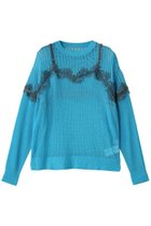 【メゾンスペシャル/MAISON SPECIAL】のLace-Combi Mesh Knit Pullover/レースコンビニットプルオーバー 人気、トレンドファッション・服の通販 founy(ファニー) ファッション Fashion レディースファッション Fashion for Women トップス・カットソー Cut & Sew Tops ニット Knit Tops & Sweaters カジュアルプルオーバー・ニットトップス Pullovers & Knit Tops / Casual Pullovers インナー Innerwear ドッキング Docking, Mixed Material ビスチェ Bustier, Corset Top ラップ Wrap, Wrap Design レース Lace, Lace Fabric thumbnail BLU(ブルー)|ID: prp329100004885530 ipo3291000000036471939