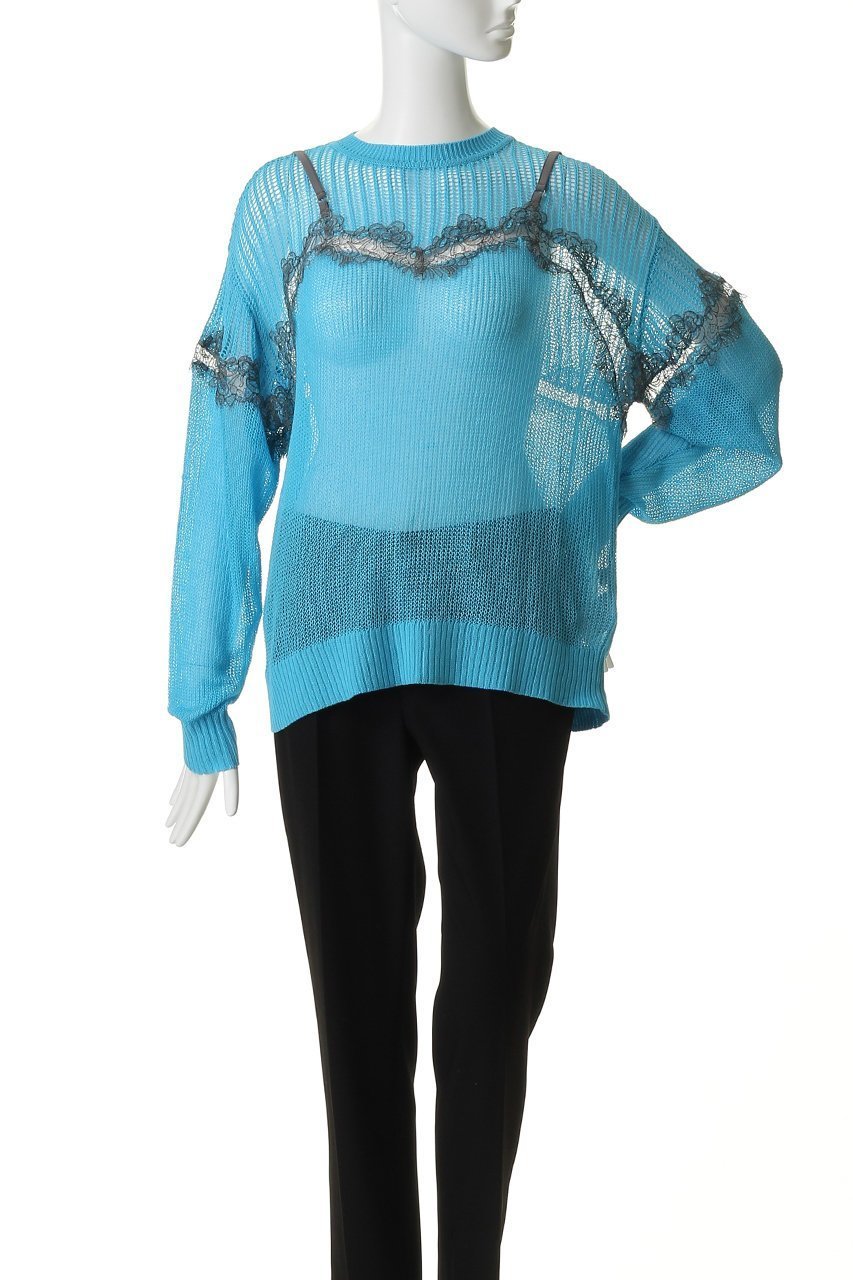 【メゾンスペシャル/MAISON SPECIAL】のLace-Combi Mesh Knit Pullover/レースコンビニットプルオーバー 人気、トレンドファッション・服の通販 founy(ファニー) 　ファッション　Fashion　レディースファッション　Fashion for Women　トップス・カットソー　Cut & Sew Tops　ニット　Knit Tops & Sweaters　カジュアルプルオーバー・ニットトップス　Pullovers & Knit Tops / Casual Pullovers　インナー　Innerwear　ドッキング　Docking, Mixed Material　ビスチェ　Bustier, Corset Top　ラップ　Wrap, Wrap Design　レース　Lace, Lace Fabric　other-2|ID: prp329100004885530 ipo3291000000036508591