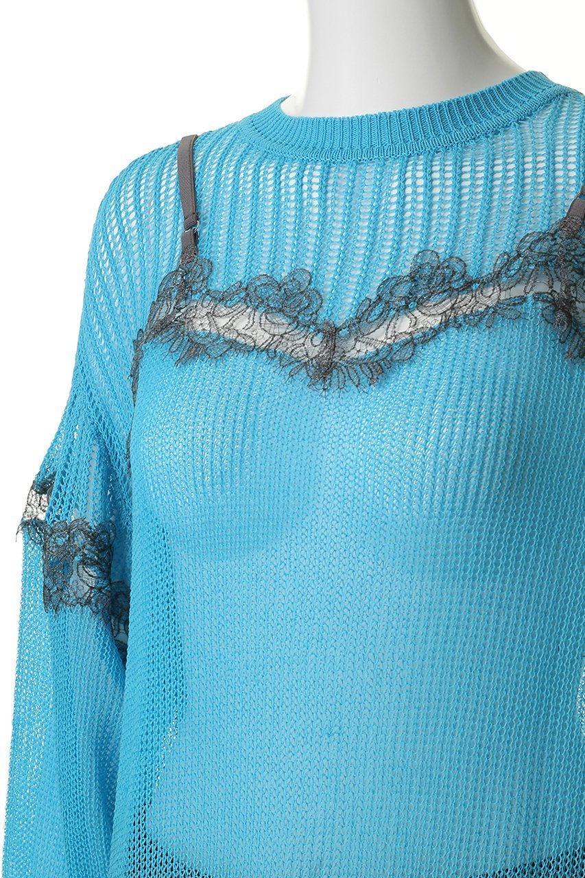 【メゾンスペシャル/MAISON SPECIAL】のLace-Combi Mesh Knit Pullover/レースコンビニットプルオーバー 人気、トレンドファッション・服の通販 founy(ファニー) 　ファッション　Fashion　レディースファッション　Fashion for Women　トップス・カットソー　Cut & Sew Tops　ニット　Knit Tops & Sweaters　カジュアルプルオーバー・ニットトップス　Pullovers & Knit Tops / Casual Pullovers　インナー　Innerwear　ドッキング　Docking, Mixed Material　ビスチェ　Bustier, Corset Top　ラップ　Wrap, Wrap Design　レース　Lace, Lace Fabric　other-5|ID: prp329100004885530 ipo3291000000036508594