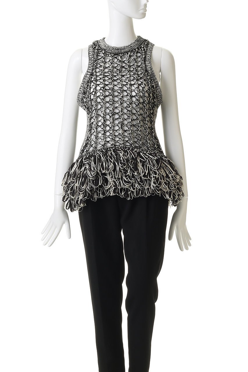 【メゾンスペシャル/MAISON SPECIAL】のFringe Mesh Vest/フリンジメッシュベスト 人気、トレンドファッション・服の通販 founy(ファニー) 　ファッション　Fashion　レディースファッション　Fashion for Women　アウター　Coat / Outerwear Collection　トップス・カットソー　Cut & Sew Tops　キャミソール&ノースリーブ　Camisoles & Sleeveless Tops　シャツ・ブラウス・オフィスカジュアル　Elegant Blouses & Button-Ups　ベスト&ジレ / 重ね着スタイル　Vests & Gilets　インナー　Innerwear　クロシェ　Crochet, Knitted Lace　シアー　Sheer, See-Through　手編み　Hand-Knitted, Handmade Knit　ノースリーブ　Sleeveless, No-Sleeve　フリンジ　Fringe, Tassel　ベスト　Vest, Waistcoat　メッシュ　Mesh, Net Fabric　おすすめ　Recommended / Our Picks　other-2|ID: prp329100004885532 ipo3291000000036471968