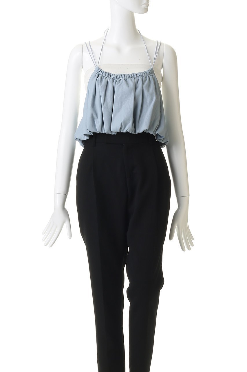 【メゾンスペシャル/MAISON SPECIAL】のGathered Balloon Vegan Leather Bustier/ギャザーバルーンフェイクレザービスチェ 人気、トレンドファッション・服の通販 founy(ファニー) 　ファッション　Fashion　レディースファッション　Fashion for Women　トップス・カットソー　Cut & Sew Tops　キャミソール&ノースリーブ　Camisoles & Sleeveless Tops　シャツ・ブラウス・オフィスカジュアル　Elegant Blouses & Button-Ups　ビスチェ　Bustiers & Corset Tops / Layered Bustier Style　ギャザー　Gathered, Ruffled　サテン　Satin, Glossy Fabric　ノースリーブ　Sleeveless, No-Sleeve　バルーン　Balloon, Balloon Silhouette　ビスチェ　Bustier, Corset Top　ラップ　Wrap, Wrap Design　エレガント 上品　Elegant　other-2|ID: prp329100004885534 ipo3291000000036471992