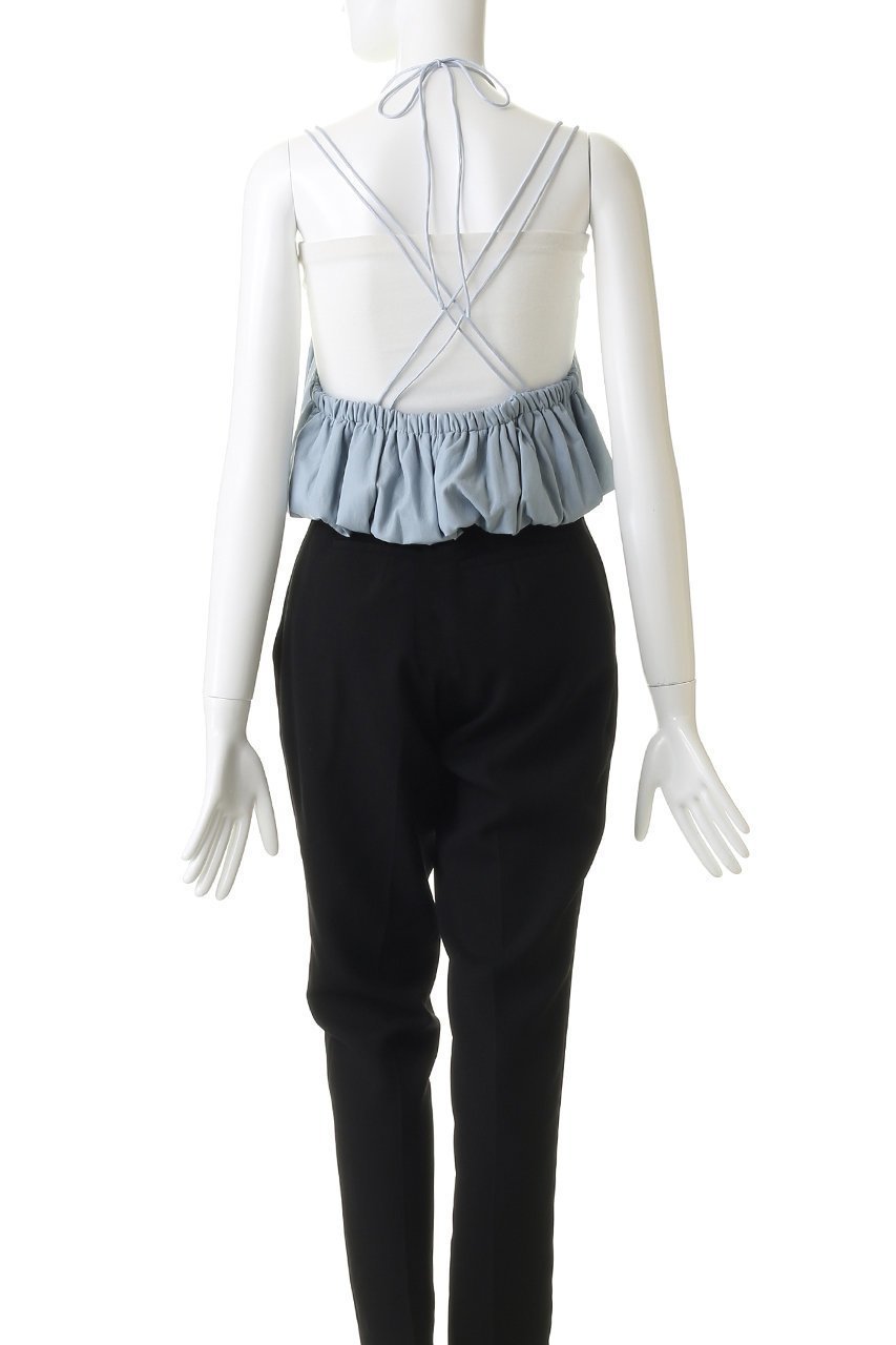 【メゾンスペシャル/MAISON SPECIAL】のGathered Balloon Vegan Leather Bustier/ギャザーバルーンフェイクレザービスチェ 人気、トレンドファッション・服の通販 founy(ファニー) 　ファッション　Fashion　レディースファッション　Fashion for Women　トップス・カットソー　Cut & Sew Tops　キャミソール&ノースリーブ　Camisoles & Sleeveless Tops　シャツ・ブラウス・オフィスカジュアル　Elegant Blouses & Button-Ups　ビスチェ　Bustiers & Corset Tops / Layered Bustier Style　ギャザー　Gathered, Ruffled　サテン　Satin, Glossy Fabric　ノースリーブ　Sleeveless, No-Sleeve　バルーン　Balloon, Balloon Silhouette　ビスチェ　Bustier, Corset Top　ラップ　Wrap, Wrap Design　エレガント 上品　Elegant　other-4|ID: prp329100004885534 ipo3291000000036471995