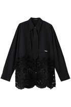【メゾンスペシャル/MAISON SPECIAL】のHem Embroidery Neck Tie Shirt/ヘムエンブロイダリーネクタイシャツ BLK(ブラック)|ID: prp329100004885538 ipo3291000000036690023