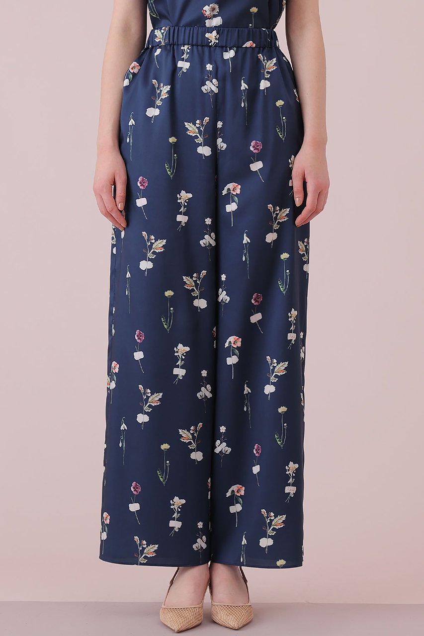 【アナイ/ANAYI】の【セットアップ対象商品】ボタニカルサテンプリントイージーパンツ 人気、トレンドファッション・服の通販 founy(ファニー) 　ファッション　Fashion　レディースファッション　Fashion for Women　セットアップ　Matching Sets　レディースパンツ・ボトムス　Pants & Trousers / Bottoms　パンツ　Pants & Trousers　おすすめ　Recommended / Our Picks　スクエア　Square, Square Shape　セットアップ　Set-Up, Coordinated Outfit　ボタニカル　Botanical, Floral Pattern　モチーフ　Motif, Design Theme　ワイド　Wide, Wide Fit　エレガント 上品　Elegant　other-8|ID: prp329100004885542 ipo3291000000036472090