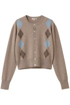 【ブラミンク/BLAMINK】のアーガイルクルーネックカーディガン 人気、トレンドファッション・服の通販 founy(ファニー) ファッション Fashion レディースファッション Fashion for Women トップス・カットソー Cut & Sew Tops ニット Knit Tops & Sweaters カーディガン・羽織り Layered Style Cardigans カーディガン Cardigan, Knitwear クラシカル Classical, Vintage-Inspired トレンド Trend, Trending Now ボトム Bottoms, Lower Wear エレガント 上品 Elegant thumbnail ベージュ|ID: prp329100004885546 ipo3291000000036472111