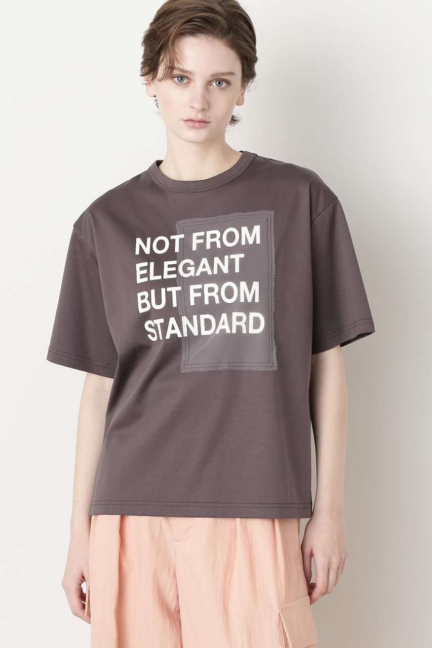 【ヒューエルミュージアム/hueLe Museum】の【STUMBLY】Printed T-shirts インテリア・キッズ・メンズ・レディースファッション・服の通販 founy(ファニー) 　ファッション　Fashion　レディースファッション　Fashion for Women　トップス・カットソー　Cut & Sew Tops　シャツ・ブラウス・オフィスカジュアル　Elegant Blouses & Button-Ups　ロングTシャツ・Tシャツ　Longline T-Shirts & Tees　カットソー・ベーシックTシャツ　Cut-and-Sewn Tops / Stretch Tees & Basics　ショート　Short, Short Length　スリーブ　Sleeve, Long Sleeve / Short Sleeve　チュール　Tulip, Tulip Motif　プリント　Print, Printed Pattern　グレー|ID: prp329100004885552 ipo3291000000036472166