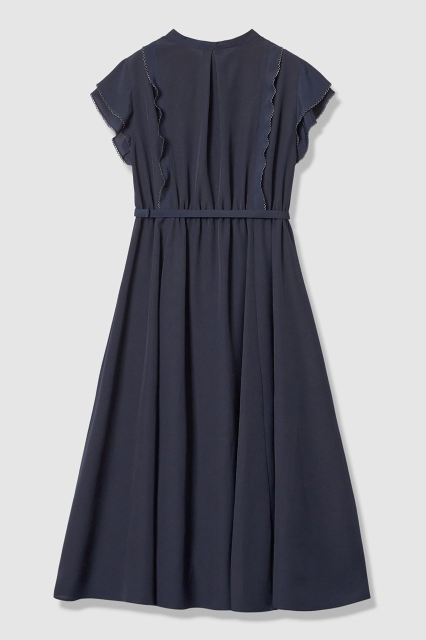 【アナイ/ANAYI】のピコスカラレイヤードスリーブ ワンピース 人気、トレンドファッション・服の通販 founy(ファニー) 　ファッション　Fashion　レディースファッション　Fashion for Women　ワンピース　Dresses　チュニック　Tunic Tops & Dresses　エレガント 上品　Elegant　ジャケット　Jacket, Outerwear　スカラップ　Scallop, Scalloped Edge　スリーブ　Sleeve, Long Sleeve / Short Sleeve　チュニック　Tunic, Long Top　フレア　Flare, Flared　フレンチ　French, French Style　ロング　Long, Long-Length　新作・新入荷　New Arrivals / New In　other-2|ID: prp329100004885559 ipo3291000000036472253