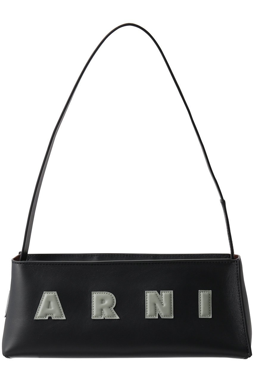 【マルニ/MARNI】のMUSEO バゲットバッグ インテリア・キッズ・メンズ・レディースファッション・服の通販 founy(ファニー) 　ファッション　Fashion　レディースファッション　Fashion for Women　バッグ　Bags　スクエア　Square, Square Shape　フォルム　Silhouette, Form　フロント　Front, Front Design　ブラック×ステップ|ID: prp329100004885563 ipo3291000000036472292