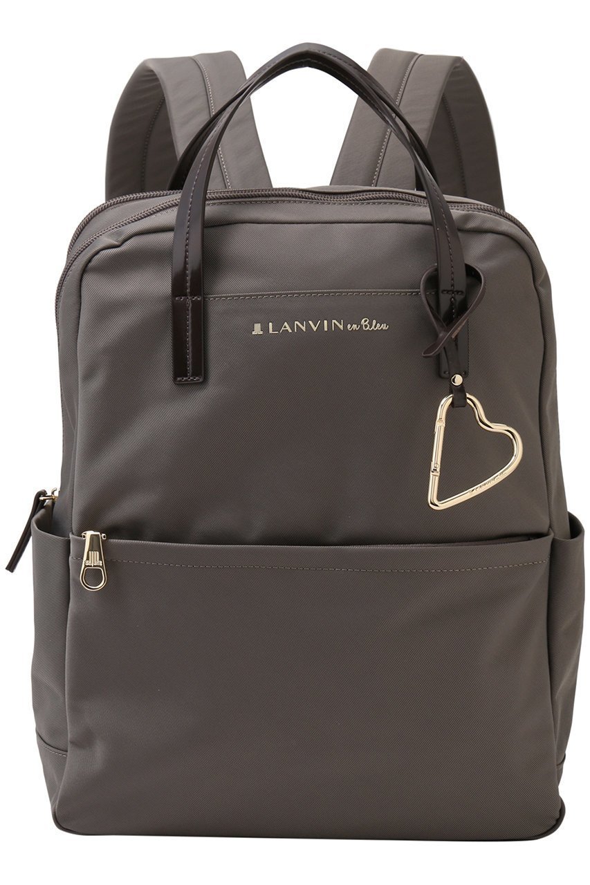 【ランバン オン ブルー/LANVIN en Bleu】のマルク ハートカラビナリュック 484214 インテリア・キッズ・メンズ・レディースファッション・服の通販 founy(ファウニー) 　ファッション　Fashion　レディースファッション　Fashion for Women　バッグ　Bags　シンプル　Simple, Minimal　チャーム　Charm, Pendant　ポケット　Pocket, Pocket Detail　リュック　Backpack, Rucksack　軽量　Lightweight, Ultra Light　チャコールグレー|ID: prp329100004885691 ipo3291000000036926903
