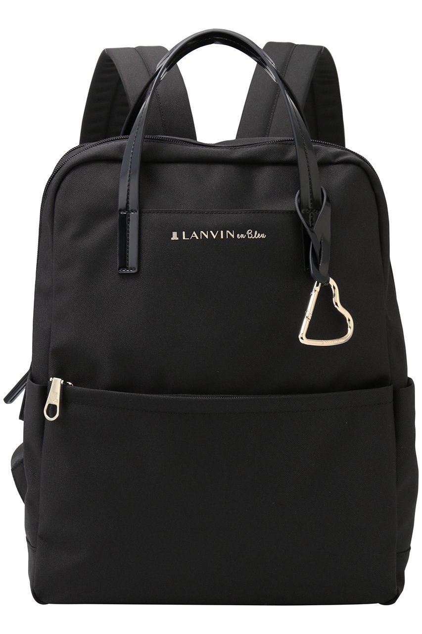 【ランバン オン ブルー/LANVIN en Bleu】のマルク ハートカラビナリュック 484214 インテリア・キッズ・メンズ・レディースファッション・服の通販 founy(ファウニー) 　ファッション　Fashion　レディースファッション　Fashion for Women　バッグ　Bags　シンプル　Simple, Minimal　チャーム　Charm, Pendant　ポケット　Pocket, Pocket Detail　リュック　Backpack, Rucksack　軽量　Lightweight, Ultra Light　ブラック|ID: prp329100004885691 ipo3291000000036926906