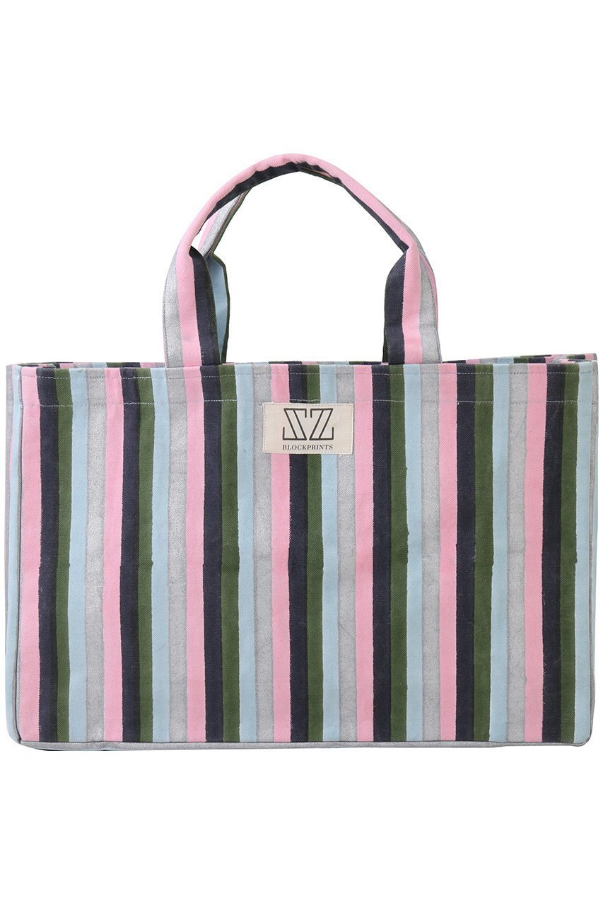 【エスゼット ブロックプリント/SZ Blockprints】のMULTI STRIPE ショッパートート インテリア・キッズ・メンズ・レディースファッション・服の通販 founy(ファウニー) 　ファッション　Fashion　レディースファッション　Fashion for Women　バッグ　Bags　ストライプ　Stripe, Striped Pattern　旅行　Travel　マルチ|ID: prp329100004885692 ipo3291000000036926918