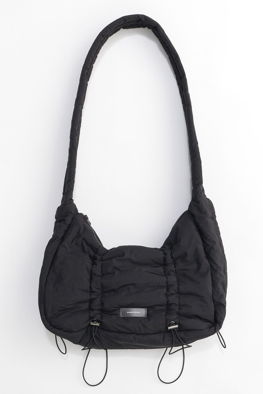 【メゾンスペシャル/MAISON SPECIAL】のWashable Shirring Body Bag/ウォッシャブルシャーリングボディーバッグ インテリア・キッズ・メンズ・レディースファッション・服の通販 founy(ファニー) 　ファッション　Fashion　レディースファッション　Fashion for Women　バッグ　Bags　ポーチ&ミニバッグ　Pouches & Mini Bags　シャーリング　Shirring, Ruched　バランス　Balance, Style Balance　メタル　Metal, Metal Parts　ワッシャー　Washer, Crinkled Finish　BLK(ブラック)|ID: prp329100004885744 ipo3291000000036473699