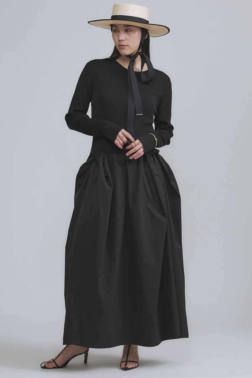 【カオス/Chaos】のエルヴァンワンピース 人気、トレンドファッション・服の通販 founy(ファニー) 　ファッション　Fashion　レディースファッション　Fashion for Women　ワンピース　Dresses　チュニック　Tunic Tops & Dresses　エレガント 上品　Elegant　ギャザー　Gathered, Ruffled　チュニック　Tunic, Long Top　ドッキング　Docking, Mixed Material　バランス　Balance, Style Balance　フィット　Fit, Slim Fit　ロング　Long, Long-Length　 other-1|ID: prp329100004885838 ipo3291000000036474595