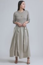 【カオス/Chaos】のエルヴァンワンピース 人気、トレンドファッション・服の通販 founy(ファニー) ファッション Fashion レディースファッション Fashion for Women ワンピース Dresses チュニック Tunic Tops & Dresses エレガント 上品 Elegant ギャザー Gathered, Ruffled チュニック Tunic, Long Top ドッキング Docking, Mixed Material バランス Balance, Style Balance フィット Fit, Slim Fit ロング Long, Long-Length thumbnail グレー|ID: prp329100004885838 ipo3291000000036474599