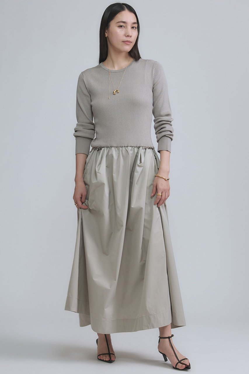 【カオス/Chaos】のエルヴァンワンピース 人気、トレンドファッション・服の通販 founy(ファニー) 　ファッション　Fashion　レディースファッション　Fashion for Women　ワンピース　Dresses　チュニック　Tunic Tops & Dresses　エレガント 上品　Elegant　ギャザー　Gathered, Ruffled　チュニック　Tunic, Long Top　ドッキング　Docking, Mixed Material　バランス　Balance, Style Balance　フィット　Fit, Slim Fit　ロング　Long, Long-Length　other-5|ID: prp329100004885838 ipo3291000000036474606