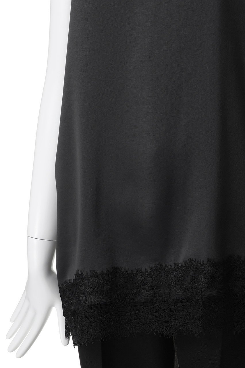 【ハー/HER.】のトリアセレースキャミソール 人気、トレンドファッション・服の通販 founy(ファニー) 　ファッション　Fashion　レディースファッション　Fashion for Women　トップス・カットソー　Cut & Sew Tops　キャミソール&ノースリーブ　Camisoles & Sleeveless Tops　シャツ・ブラウス・オフィスカジュアル　Elegant Blouses & Button-Ups　ロングTシャツ・Tシャツ　Longline T-Shirts & Tees　カットソー・ベーシックTシャツ　Cut-and-Sewn Tops / Stretch Tees & Basics　イレギュラーヘム　Irregular Hem　キャミソール　Camisole, Spaghetti Strap Top　サテン　Satin, Glossy Fabric　シルク　Silk, 100% Silk　シンプル　Simple, Minimal　タンク　Tank Top, Sleeveless Top　レース　Lace, Lace Fabric　エレガント 上品　Elegant　other-5|ID: prp329100004885872 ipo3291000000036475147