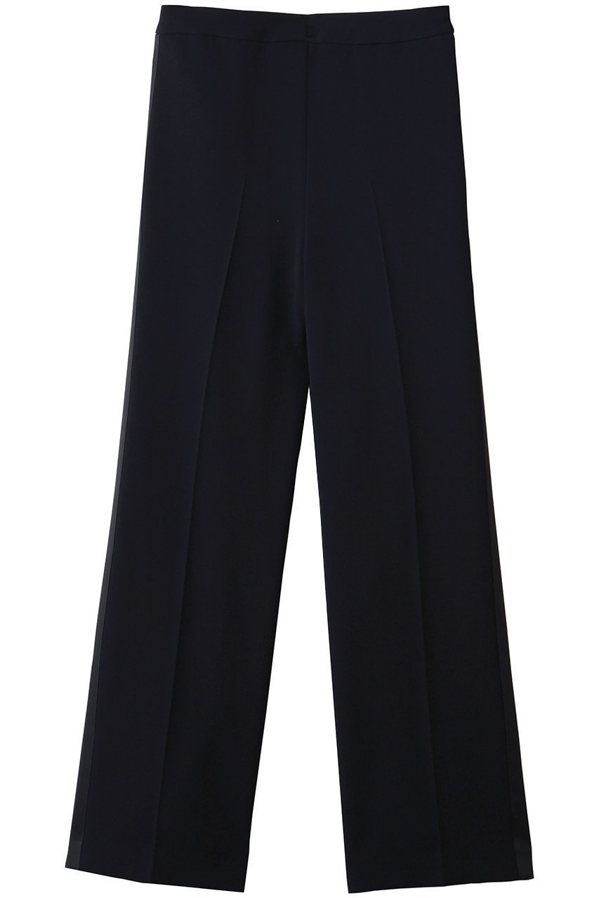 【ハー/HER.】のサイドラインパンツ インテリア・キッズ・メンズ・レディースファッション・服の通販 founy(ファニー) 　ファッション　Fashion　レディースファッション　Fashion for Women　パンツ　Pants & Trousers　ギャザー　Gathered, Ruffled　サテン　Satin, Glossy Fabric　ストレッチ　Stretch, Stretchy Fabric　スポーティ　Sporty, Casual Athletic　ダブル　Double, Double-Breasted　フロント　Front, Front Design　エレガント 上品　Elegant　ネイビー|ID: prp329100004885926 ipo3291000000036476080