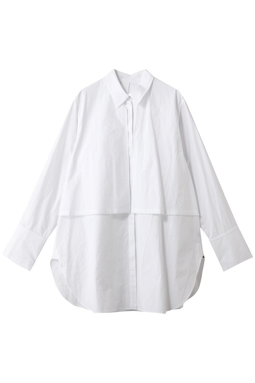【ハー/HER.】のレイヤードデザインシャツ 人気、トレンドファッション・服の通販 founy(ファニー) 　ファッション　Fashion　レディースファッション　Fashion for Women　トップス・カットソー　Cut & Sew Tops　シャツ・ブラウス・オフィスカジュアル　Elegant Blouses & Button-Ups　おすすめ　Recommended / Our Picks　スリーブ　Sleeve, Long Sleeve / Short Sleeve　ダンガリー　Dungaree, Chambray　パッチ　Patch, Appliqué　ベーシック　Basic, Essential　レギュラー　Regular, Standard Fit　ロング　Long, Long-Length　 other-1|ID: prp329100004885928 ipo3291000000036476095