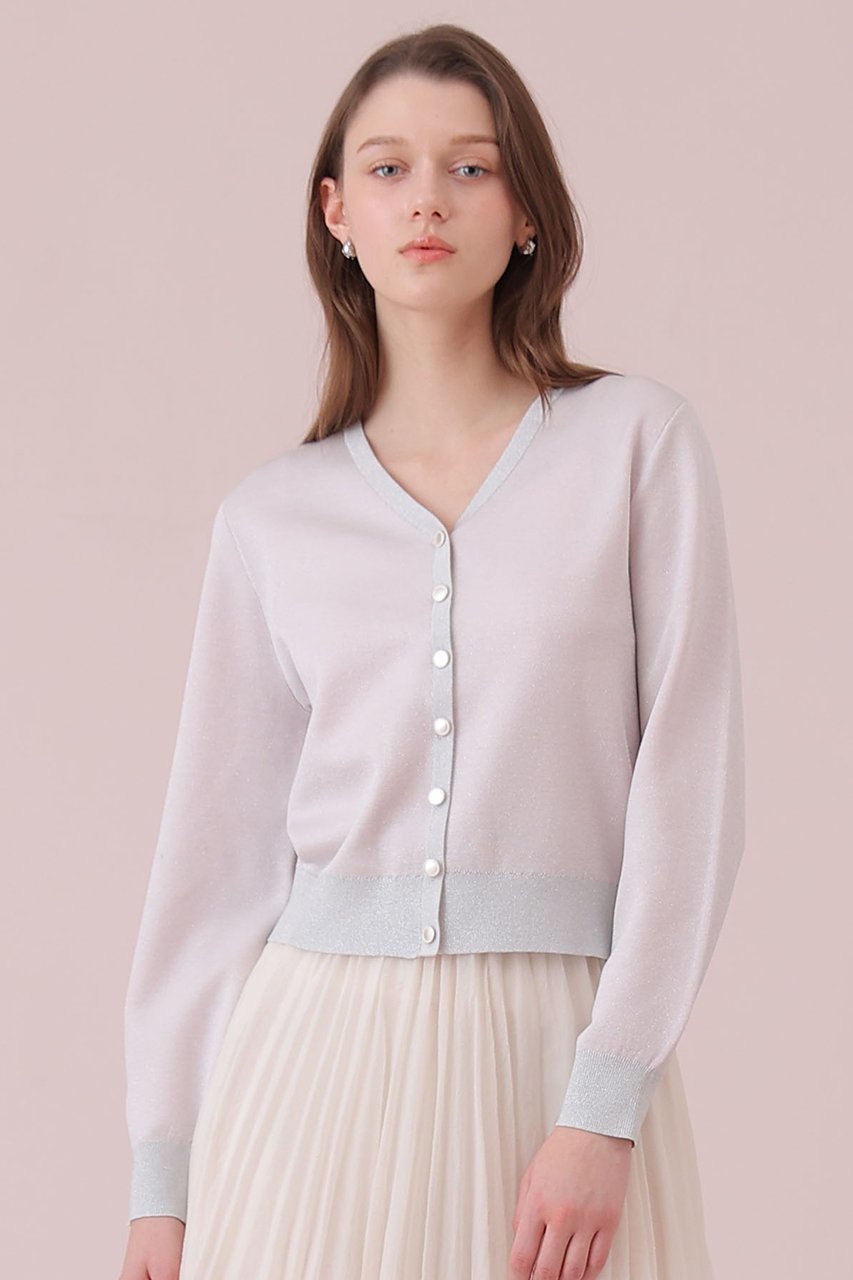 【アナイ/ANAYI】のシアーラメダブルウィーブVカーディガン 人気、トレンドファッション・服の通販 founy(ファニー) 　ファッション　Fashion　レディースファッション　Fashion for Women　トップス・カットソー　Cut & Sew Tops　ニット　Knit Tops & Sweaters　カーディガン・羽織り　Layered Style Cardigans　カーディガン　Cardigan, Knitwear　シアー　Sheer, See-Through　スリーブ　Sleeve, Long Sleeve / Short Sleeve　ロング　Long, Long-Length　other-7|ID: prp329100004885960 ipo3291000000036476413