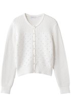 【アナイ/ANAYI】のパールスタッズカーディガン 人気、トレンドファッション・服の通販 founy(ファニー) ファッション Fashion レディースファッション Fashion for Women トップス・カットソー Cut & Sew Tops ニット Knit Tops & Sweaters カーディガン・羽織り Layered Style Cardigans カーディガン Cardigan, Knitwear コンパクト Compact, Small Size ストライプ Stripe, Striped Pattern スリーブ Sleeve, Long Sleeve / Short Sleeve ベーシック Basic, Essential ロング Long, Long-Length エレガント 上品 Elegant 再入荷 Restock / Back in Stock thumbnail ホワイト|ID: prp329100004885963 ipo3291000000036476419