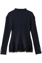 【アルアバイル/allureville】のレースドッキングリブプルオーバー 人気、トレンドファッション・服の通販 founy(ファニー) ファッション Fashion レディースファッション Fashion for Women トップス・カットソー Cut & Sew Tops ニット Knit Tops & Sweaters カジュアルプルオーバー・ニットトップス Pullovers & Knit Tops / Casual Pullovers おすすめ Recommended / Our Picks エレガント 上品 Elegant セットアップ Set-Up, Coordinated Outfit ドッキング Docking, Mixed Material フェミニン Feminine, Girly ペプラム Peplum, Flared Hem モックネック Mock Neck, Short Turtleneck レース Lace, Lace Fabric thumbnail ネイビー|ID: prp329100004885966 ipo3291000000036476448